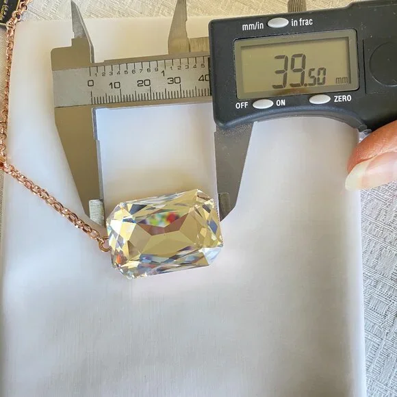 FAC Large Swarovski Large Crystal Pendant Necklace - Picture 5 of 7